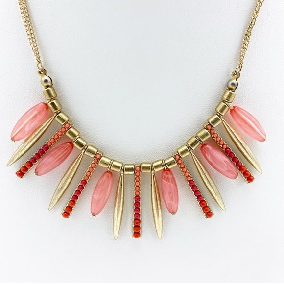 Apt. 9 Gold Tone Tube & Spikes Boho Chic Necklace - Picture 6 of 13